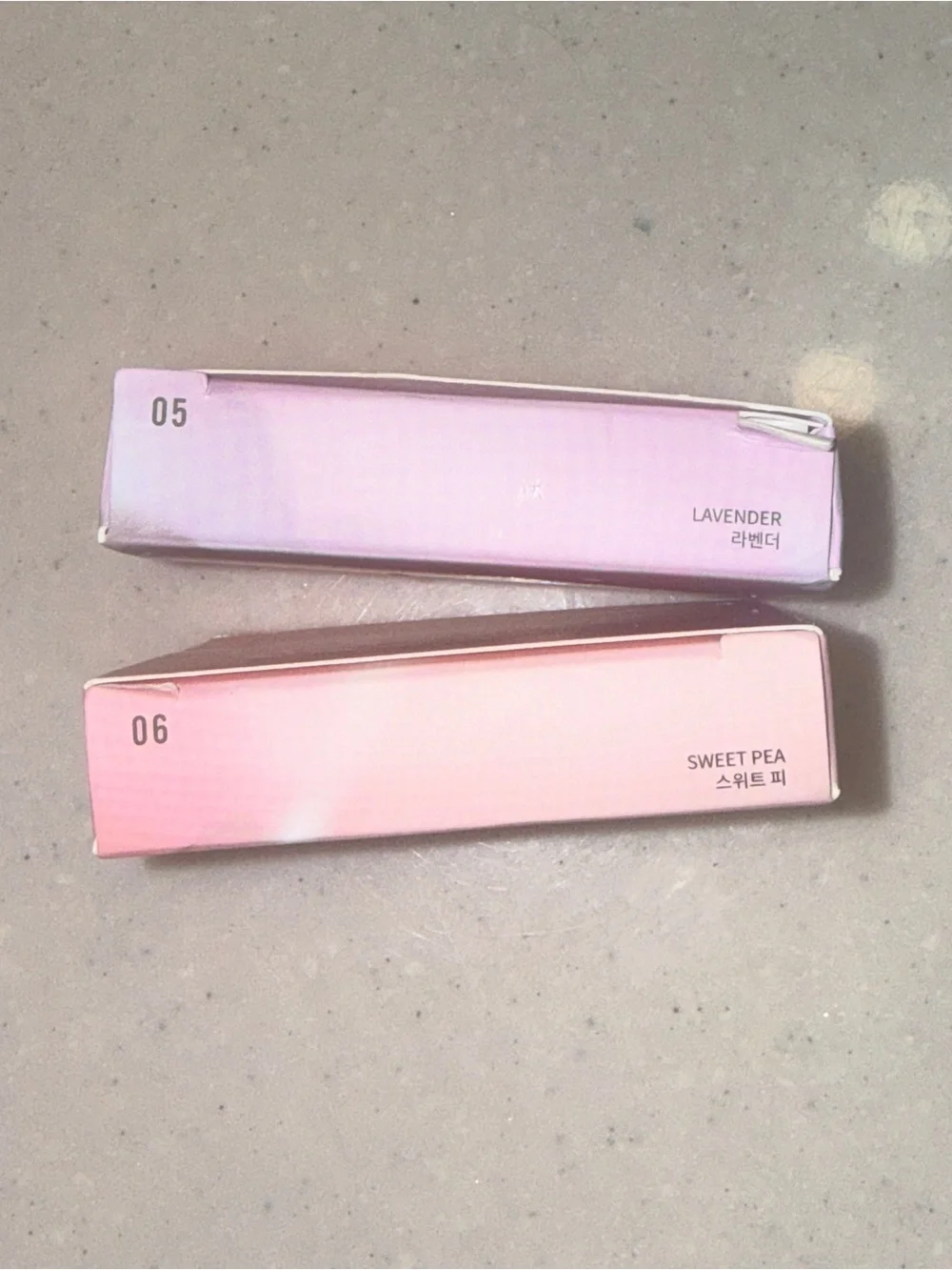 BBIA Korean cosmetics Makeup Blush in Lavender & Sweet Pea Light Pink Cool Tones